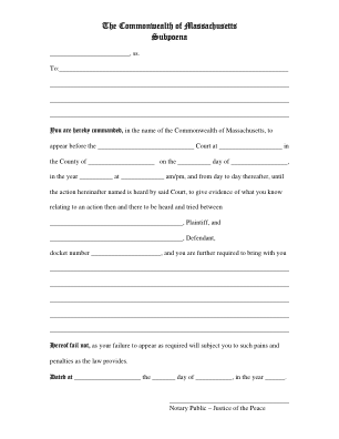 Thumbnail of General Use Subpoena